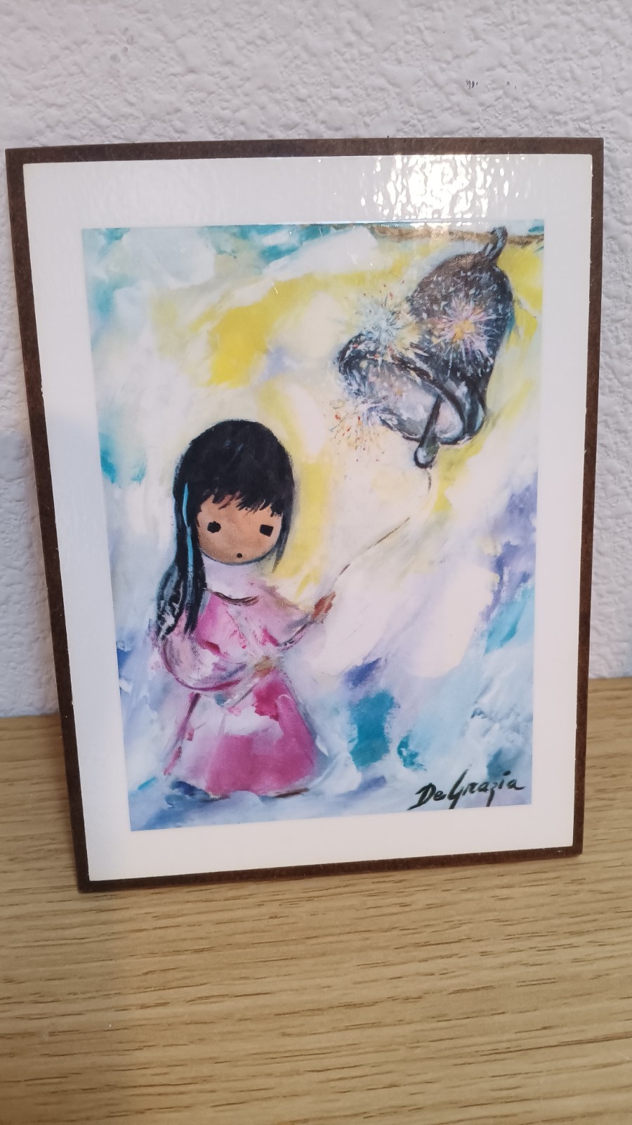 Vintage De Grazia BELL OF HOPE Wall Decor