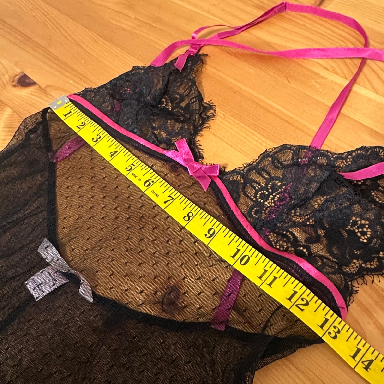 Victoria's Secret Chemise Women S Valentines Babydoll Lace Polka Dot Mesh Slip