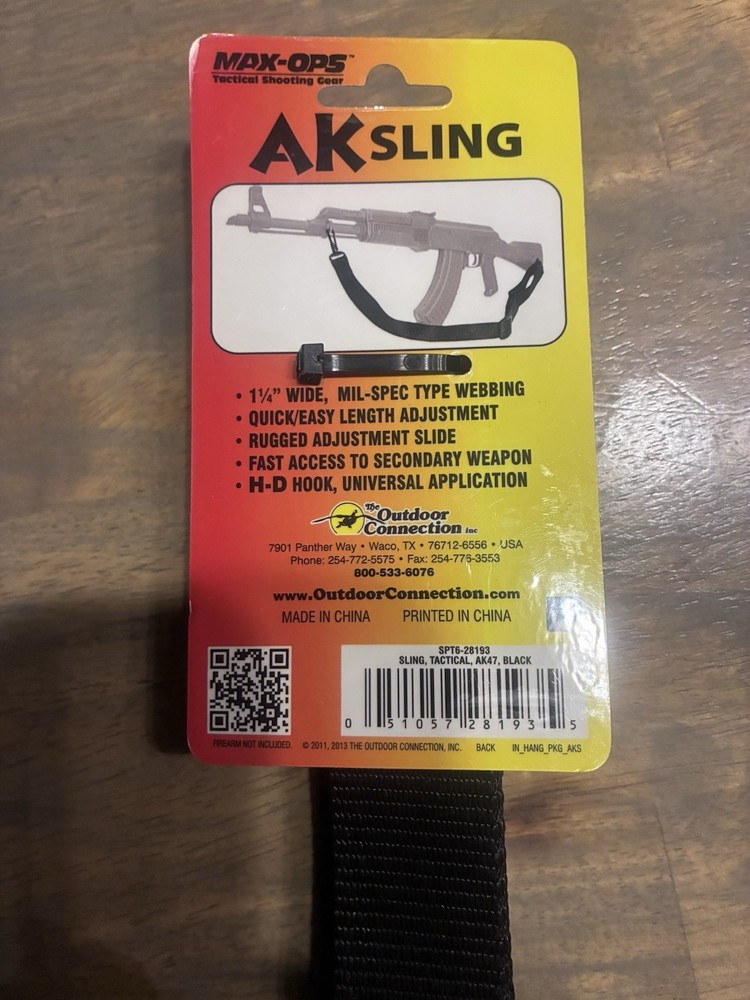 MAX-OPS AKStyle TACTICAL SLING TWO POINT BLACK