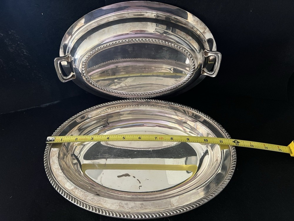 Poole Silver Co EPNS 1104 Buffet Covered Serving Dish Server Silverplated Plate