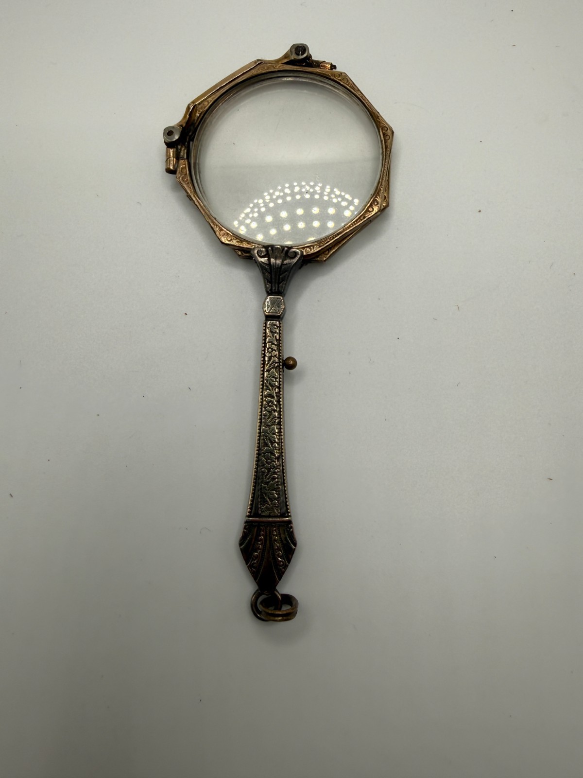 Antique Art Deco Folding Opera Lorgnette Glasses Beautifully Engraved