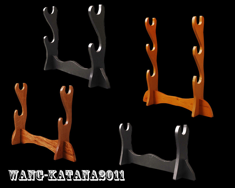 Solid Wood Two & Three Layers Sword Stands for Display Japanese Samurai Katana
