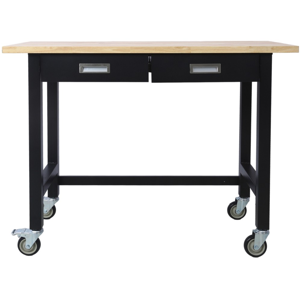Work Table-Heavy Duty Rolling Workbench w/Storage Drawer,Garage/Office Multi-Use