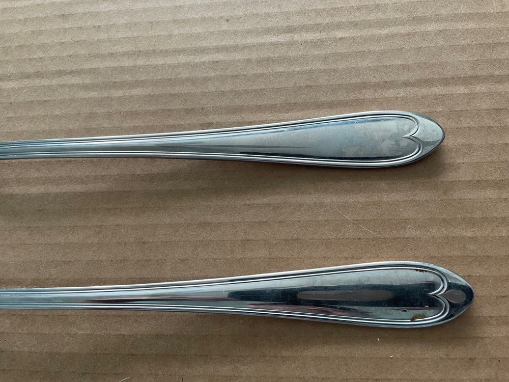 Vintage 1999 REED & BARTON Oval Thread Salad Serving Set 2pcs