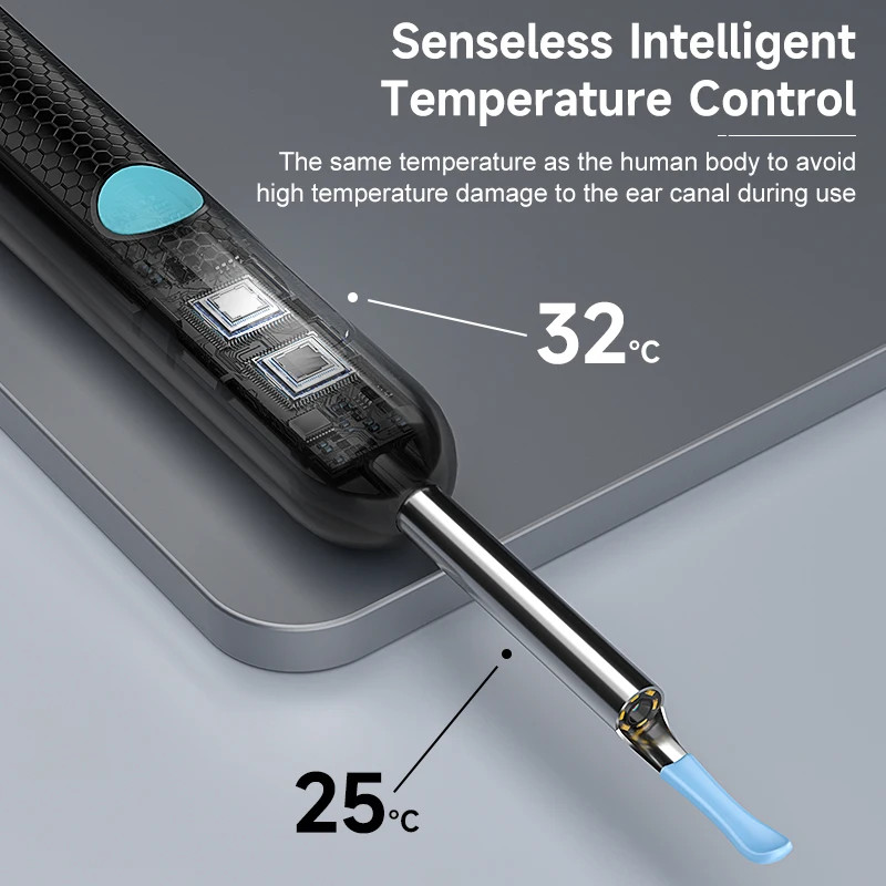 WIreless Ear Wax Removal Tool Camera WiFi Visual Ear Pick Rechargeable Endoscope