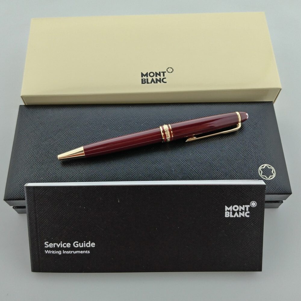 Montblanc Meisterstuck Classique Red Gold 164 Ballpoint Pen With Box & Refill