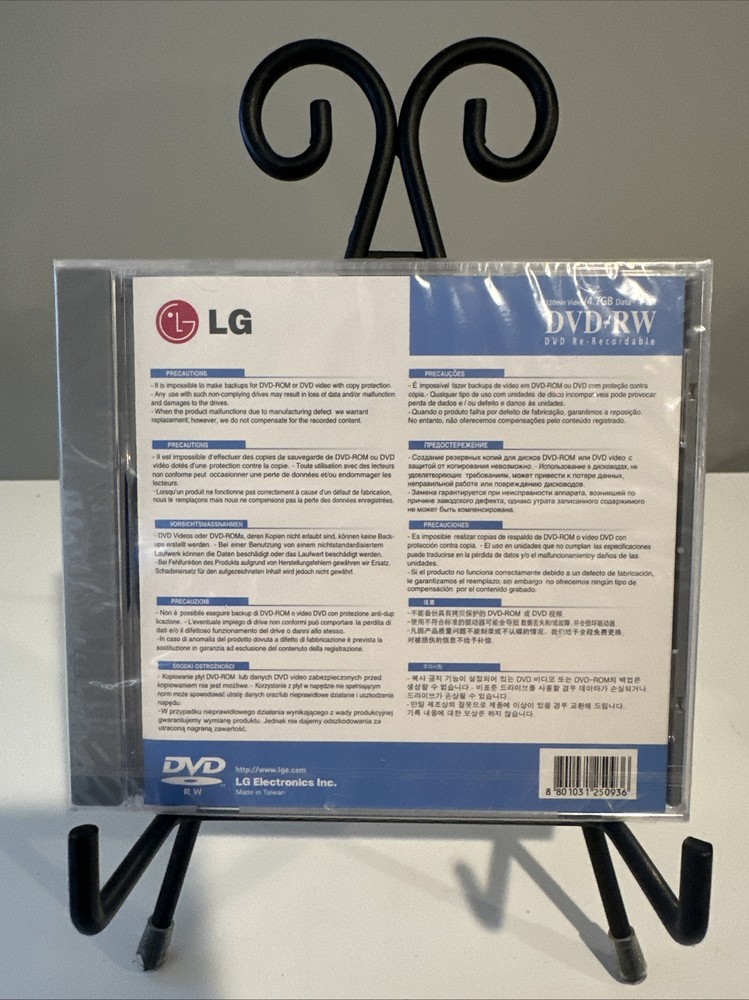 LG DVD-RW Blank Media New