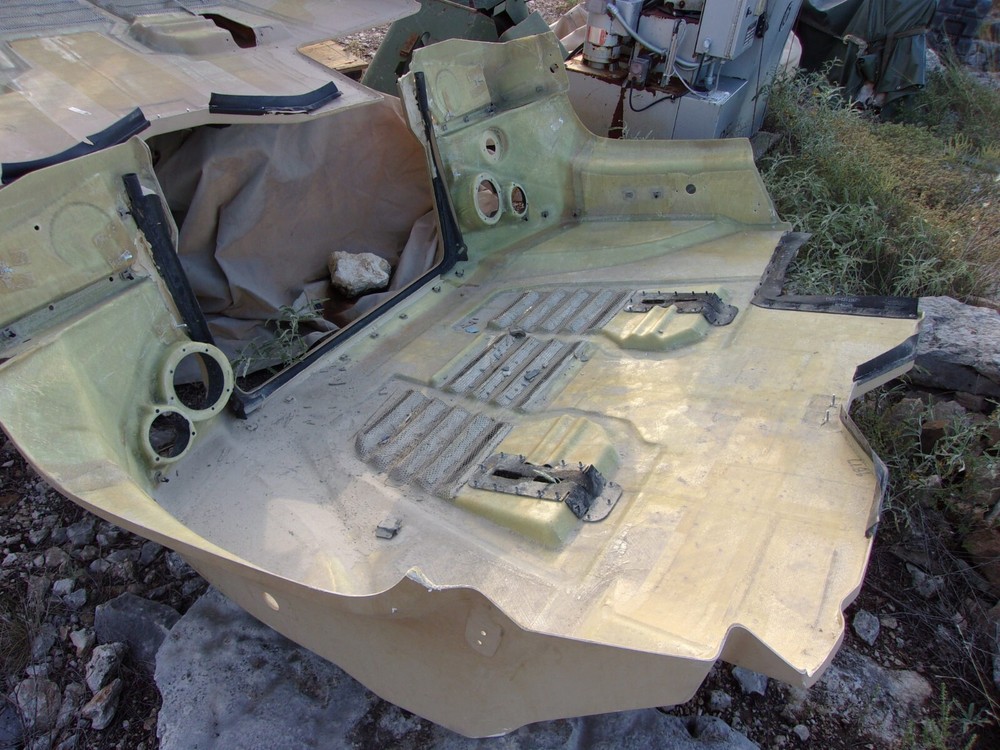 Used Oshkosh JLTV Hood, Light Damage