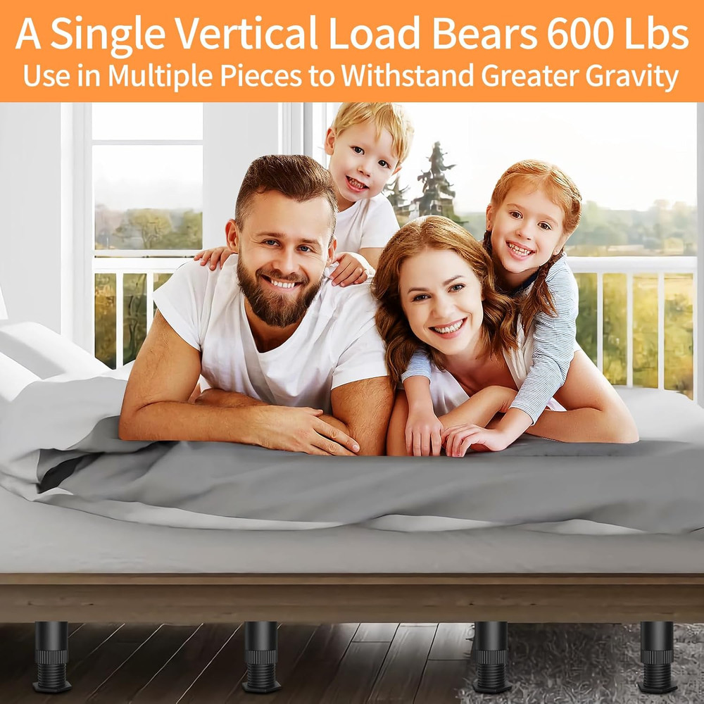 8PCS Adjustable Bed Support Legs Bed Frame Support Legs Adjustable Bed Legs for