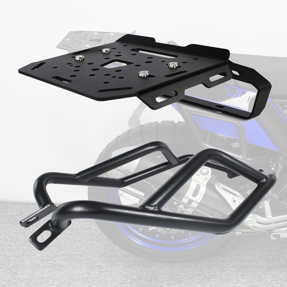Rear Luggage Rack & Crash Bar Guard Fit For Yamaha Tenere 700 XTZ690 2019-2024