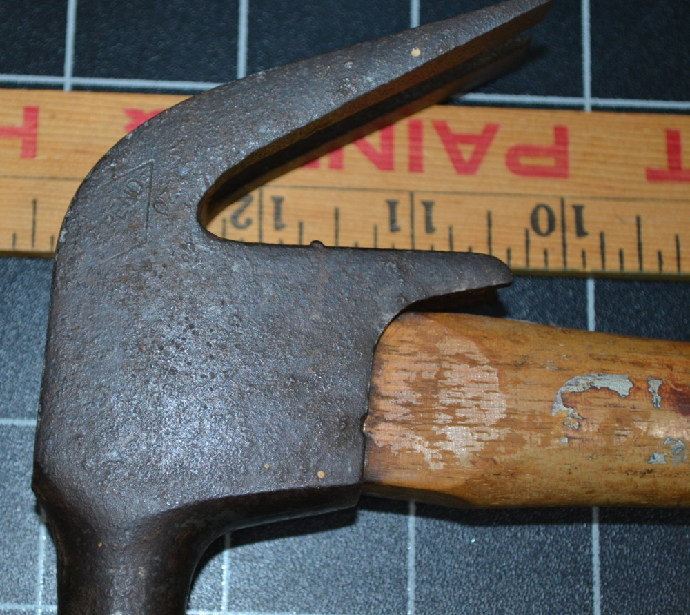 DOUBLE CLAW HAMMER - ALL ORIGINAL - PARTIAL LABEL ON HANDLE