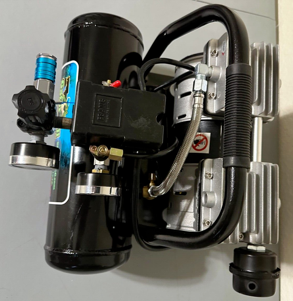 Hookah diving compressor "Reef Cutter" 5.2cfms w 75' hose & Reg 120 volt