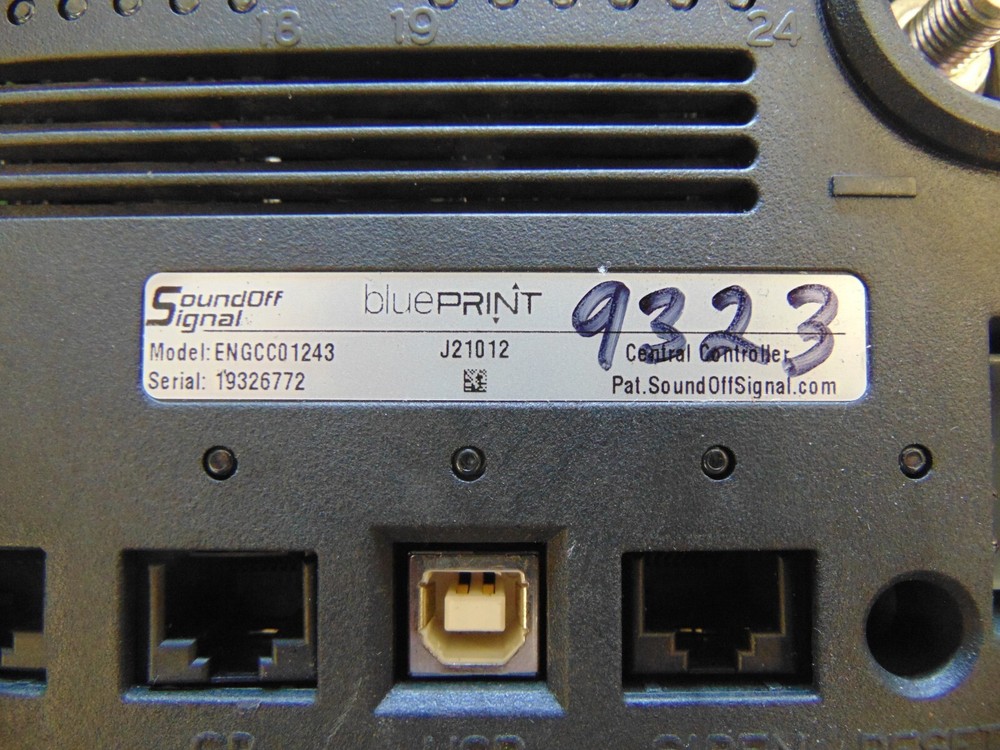 SOUNDOFF SIGNAL BLUEPRINT MODEL ENGC01243 CENTRAL CONTROLLER #9323