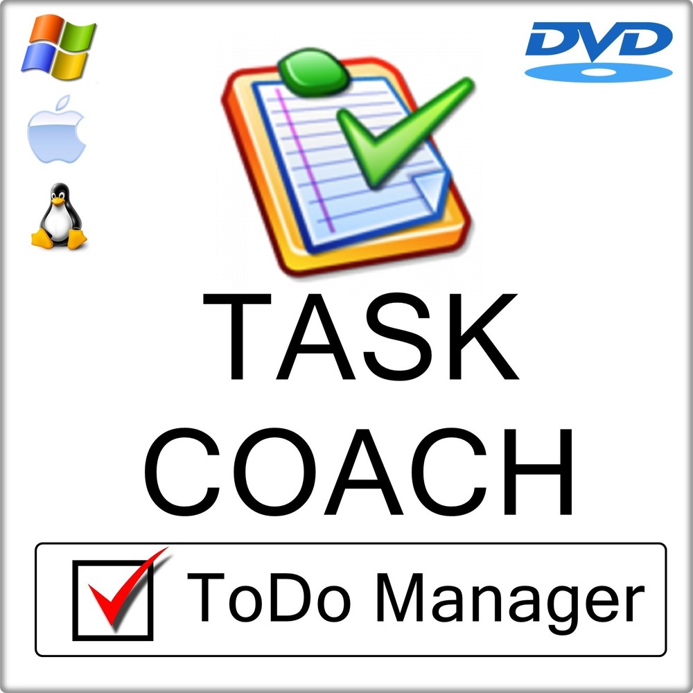 Task Coach Task Manager | ToDo List Software | Win, MacOS, Linux | DVD