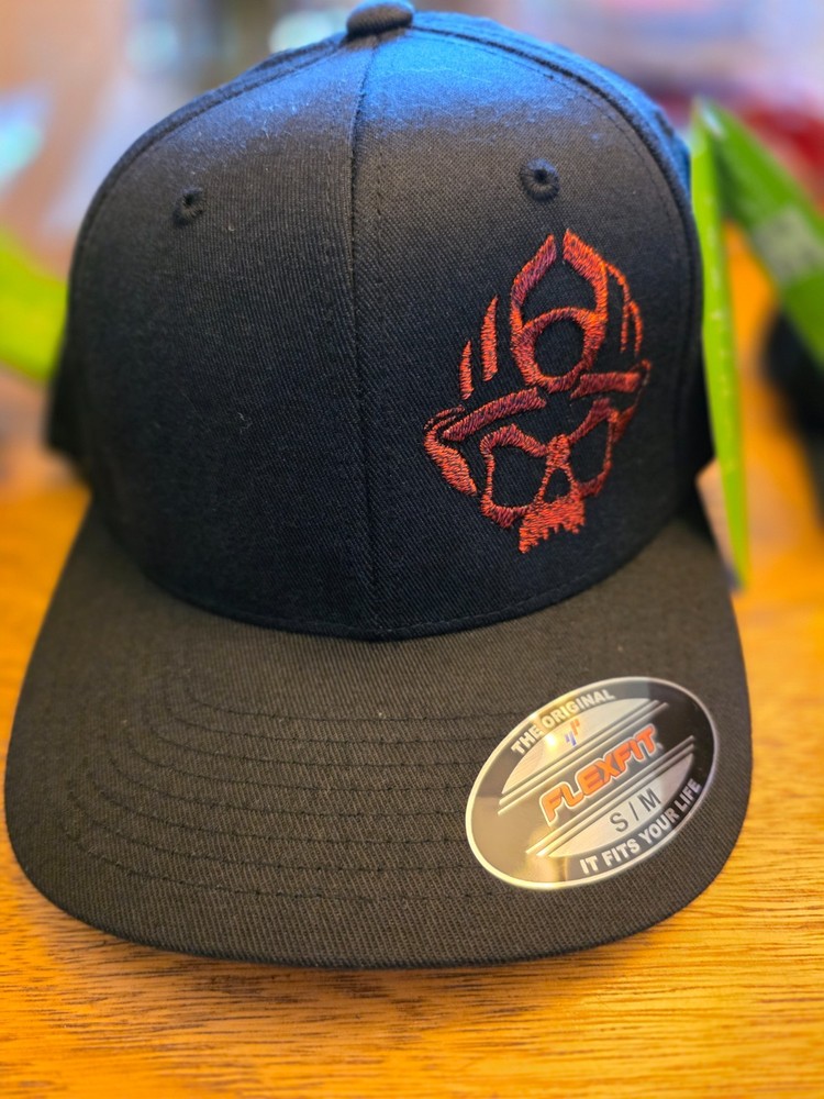 Black Helmet Fire Hat Punisher S/M