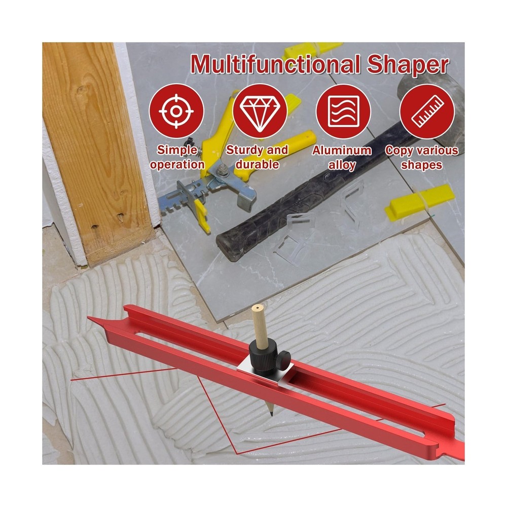 Contour Gauge Scribe Tool, Precise Profile Scribing Ruler with Adjustable Pen...
