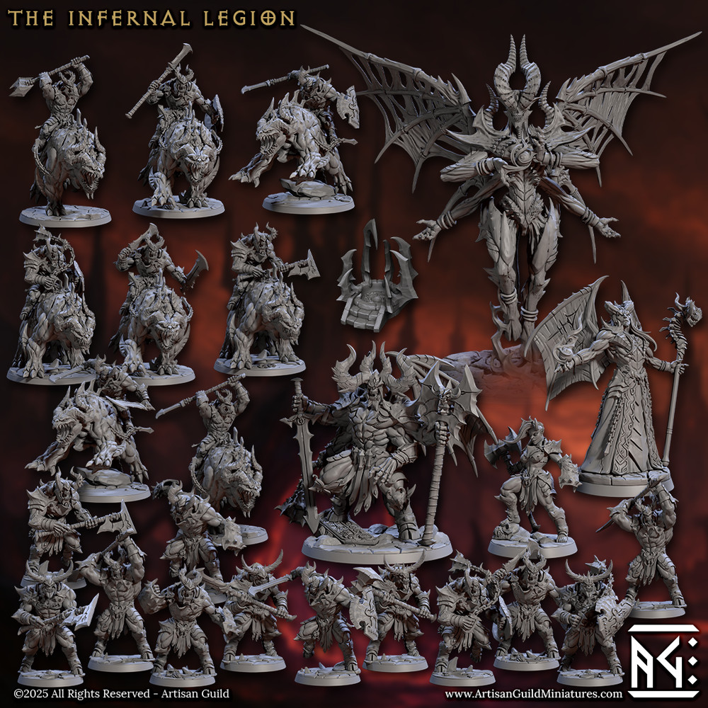 Infernal Barbarian Devil Warrior General - Artisan Guild - Dungeons and Dragons