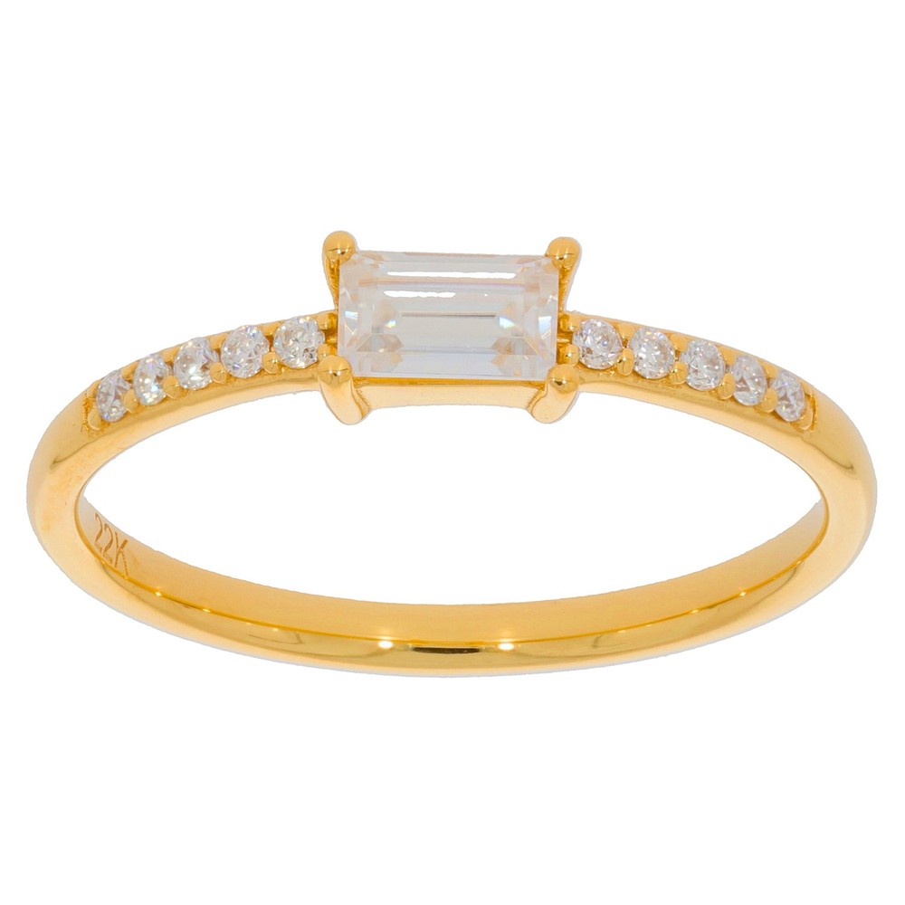 Sterling Silver Semi Mount Ring Setting Emerald OCT 5X3mm Minimal