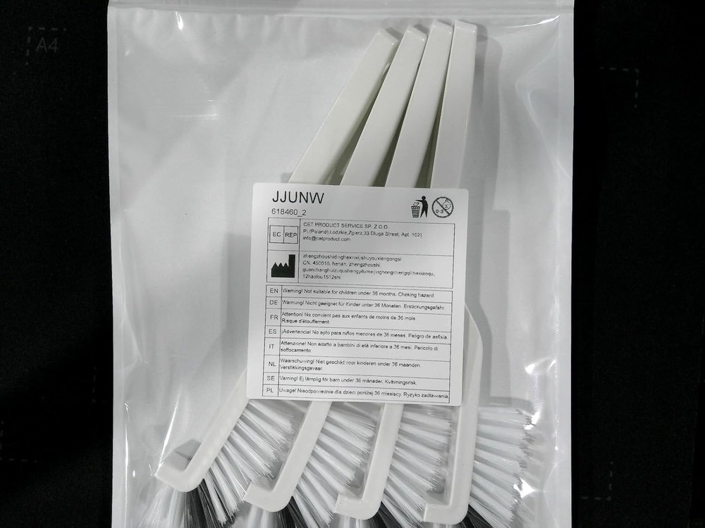 4PCS Right Angle Kitchen Scrub Brushes Small Crevice Cleaning Tools with Stiff B