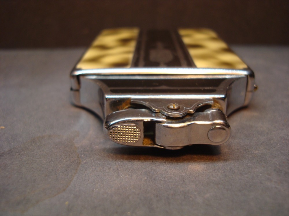 Vtg Ronson Cigarette Case Lighter-Tortoise Shell Enamel-Working-Never Lit