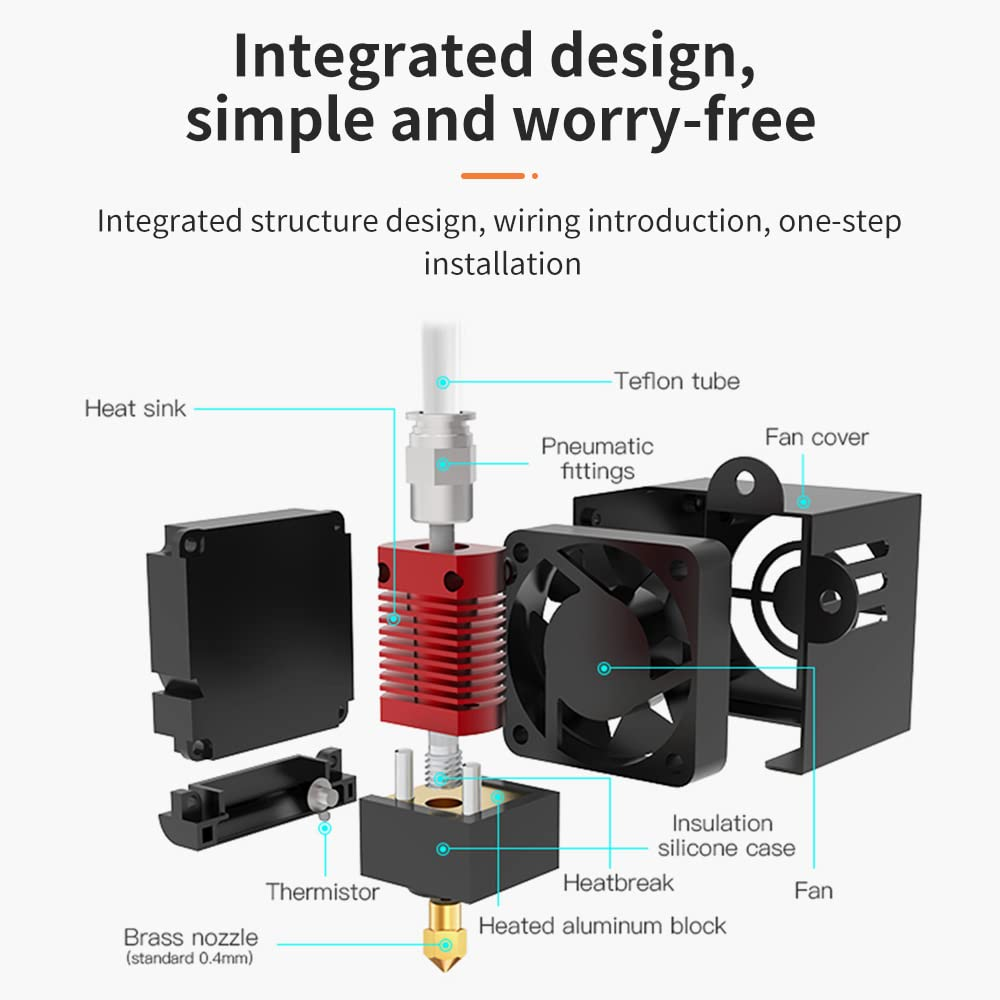 Original Ender 3 Full Assembled Hotend Set, Replacement Full Assemble Hotend Kit