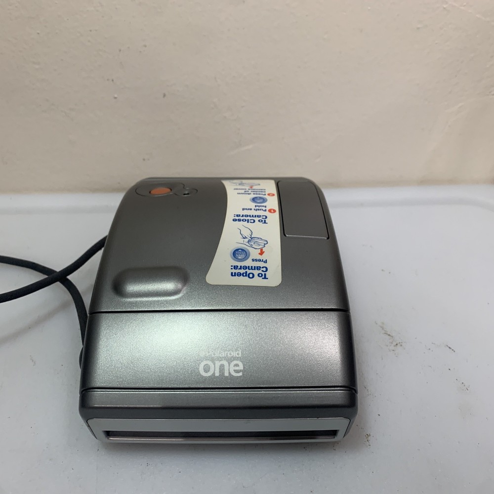 Polaroid One Instant Camera Silver w/ Strap And Bag