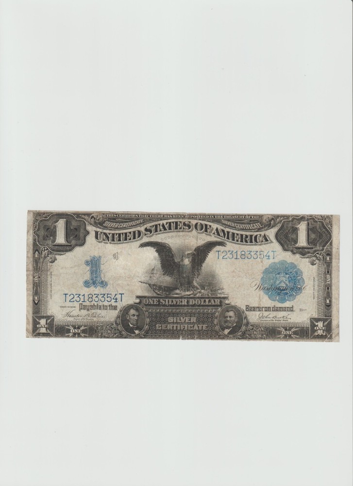 1899 $1 Silver Certificate Black Eagle in circulated condition