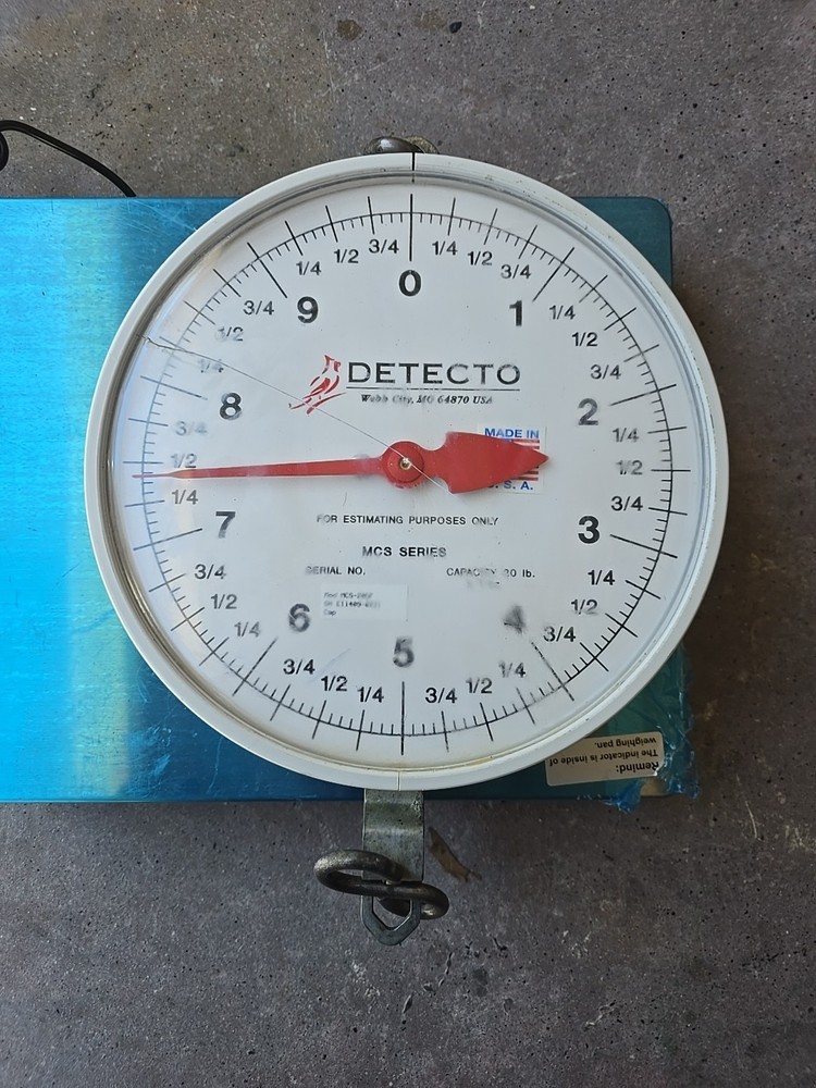 Detecto MCS-20DF Hanging Double Face Dial Scale 20 lb. Capacity