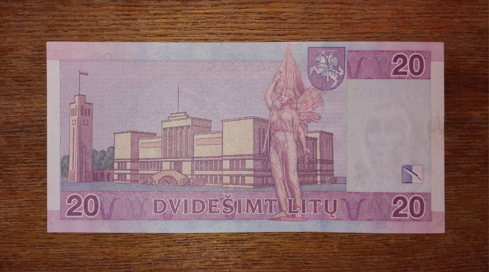 Lithuania 20 litu banknote, 2007year,normal condition