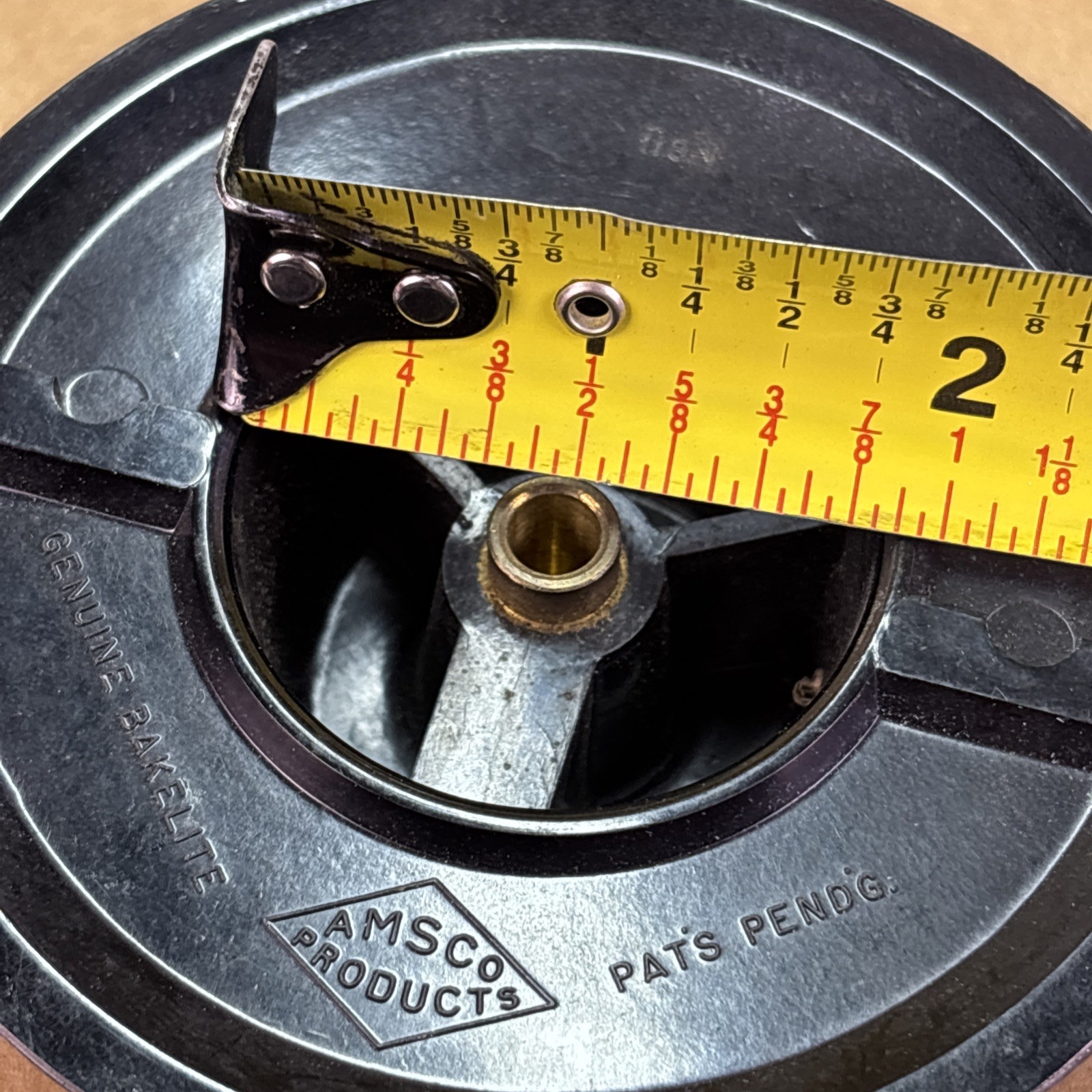 VTG AMSCO 1920's Black 4" 0-100 Indicator Knob with Set Screw (QTY) Radio/Vcap