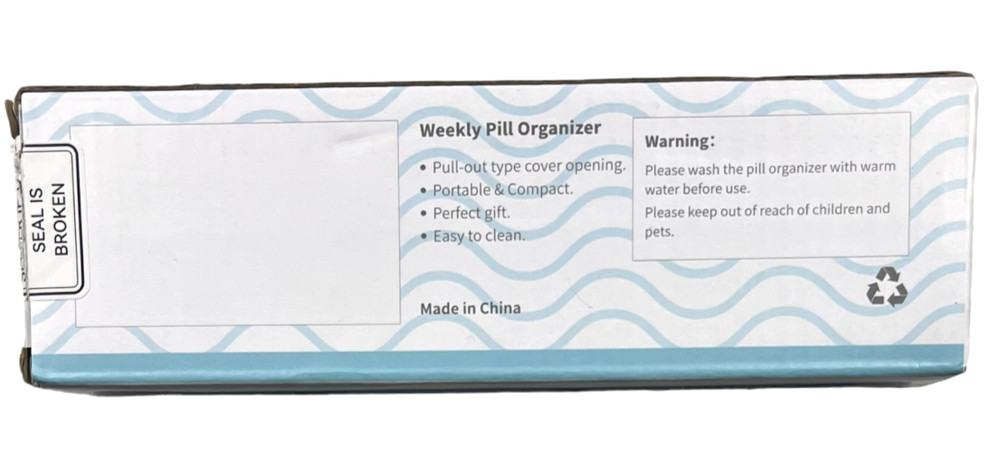 Travel Weekly Pill Organizer - Multi Color Selection - Pill Organizer