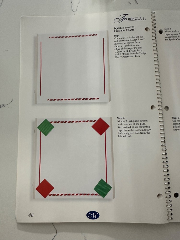 Creative Memories Collection/Fast Formulas/15 Page Layout Methods/1998 Spiral Bk