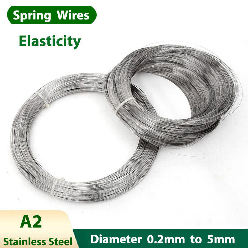 A2 Stainless Steel Wire Spring Line Elasticity Strips 0.2mm to 5mm Diameter