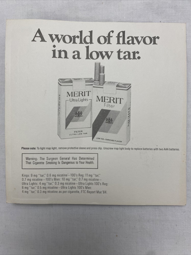 Merit map light Vintage 1984 NEW