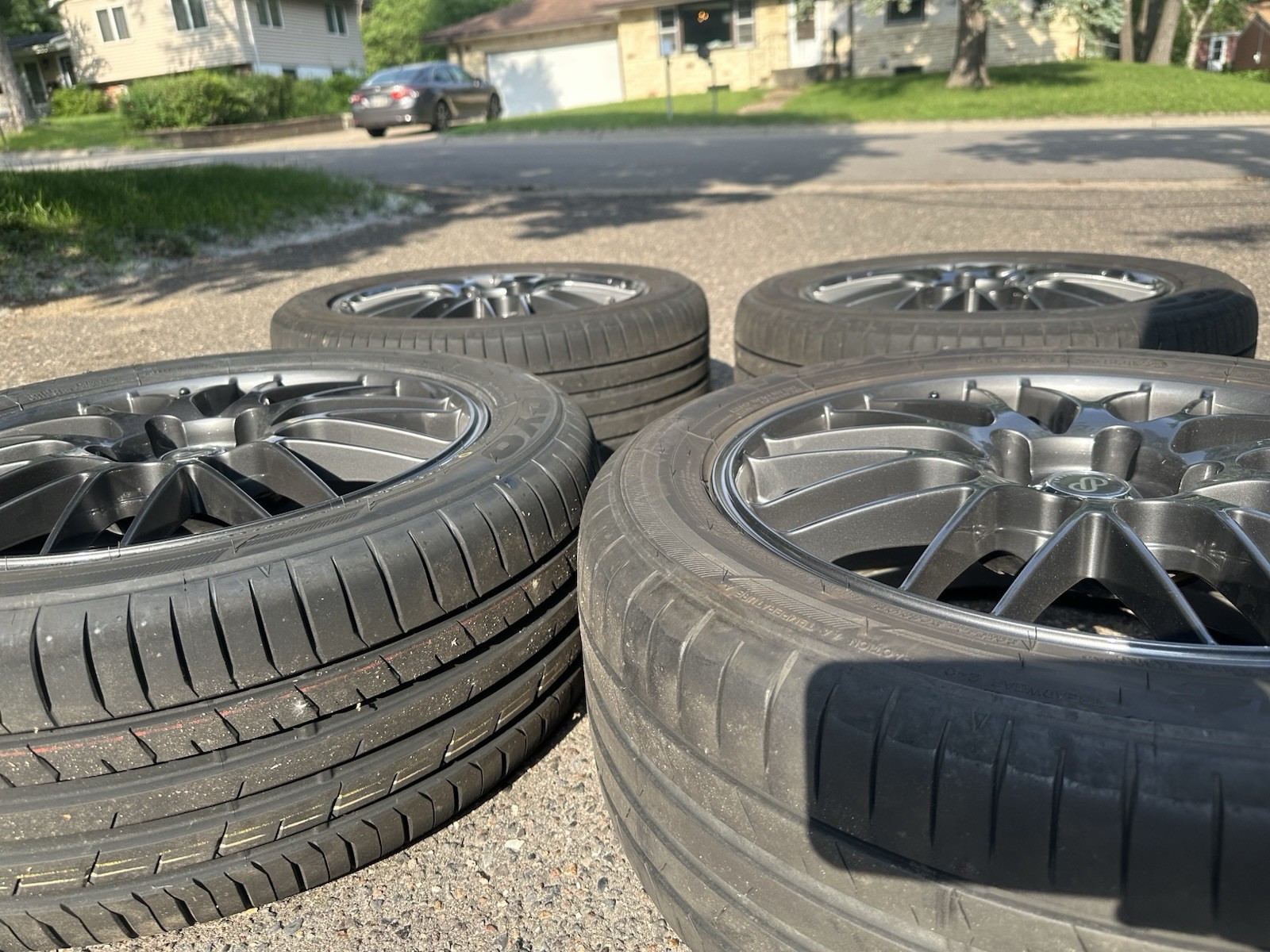 Enkei EKM3, 17x7, +45mm Offset & Toyo Proxes Sport 225/50/ZR17 Tires
