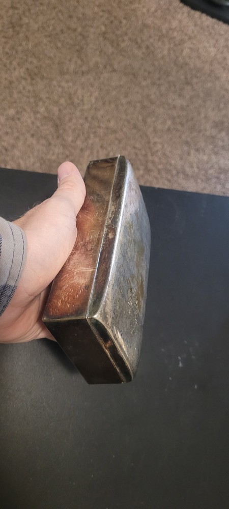 Poole Silver Co Sterling Silver Rectangular Hinged Lid Box 1899