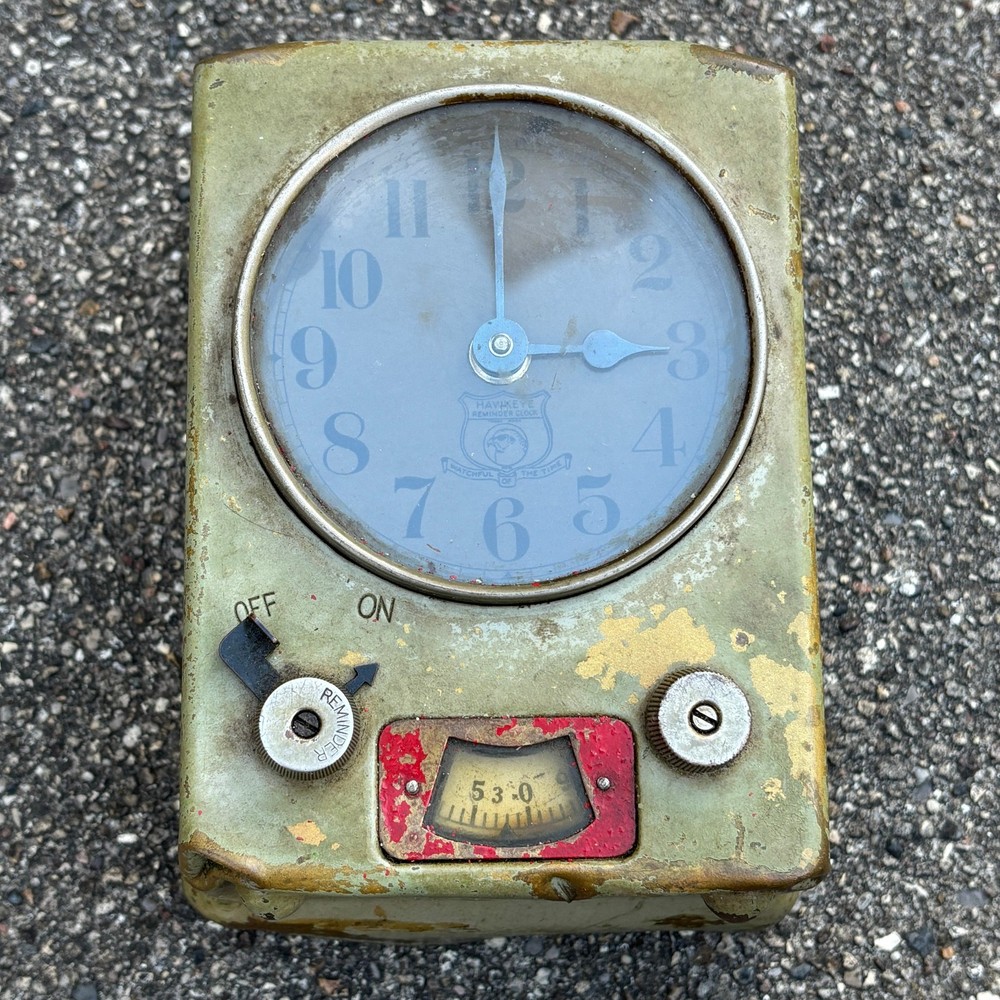 Hawkeye Clock Co. Reminder Clock Mechanical Wind Up Works