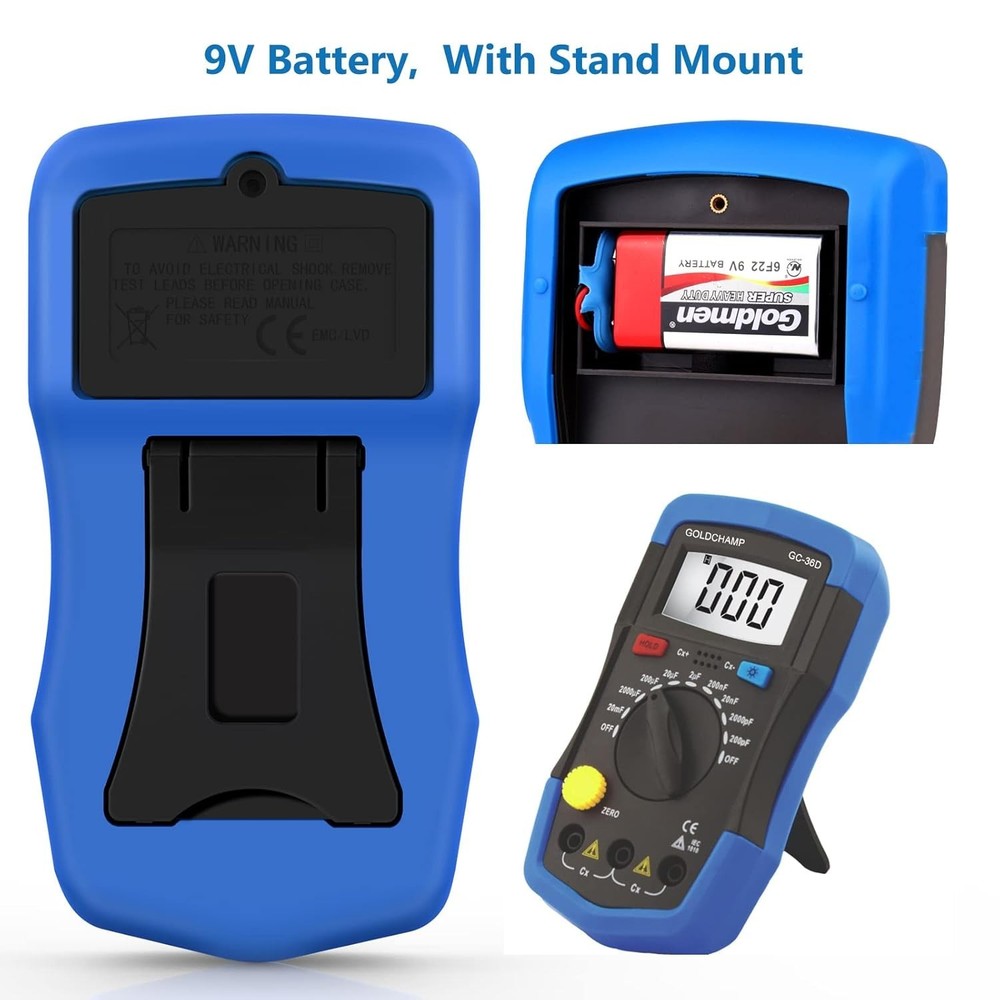 Digital Multimeter Capacitor Tester Measure Tool Capacitance 200pF-20mF Meter