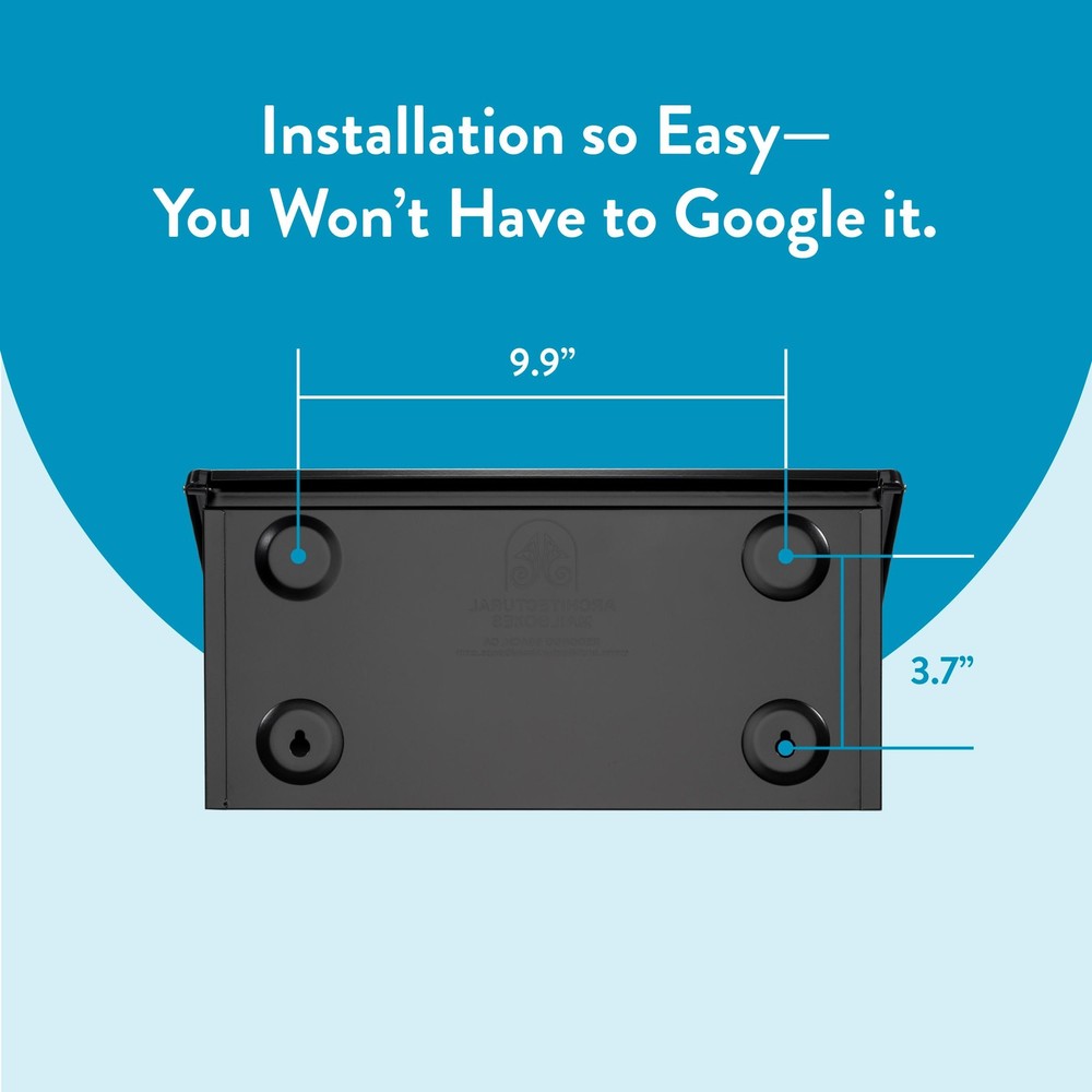 Architectural Mailboxes Wayland™ Wall-Mounted Mailbox for Small, Black