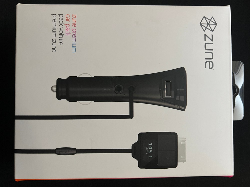 Zune Premium Car Pack FM transmitter and car charger