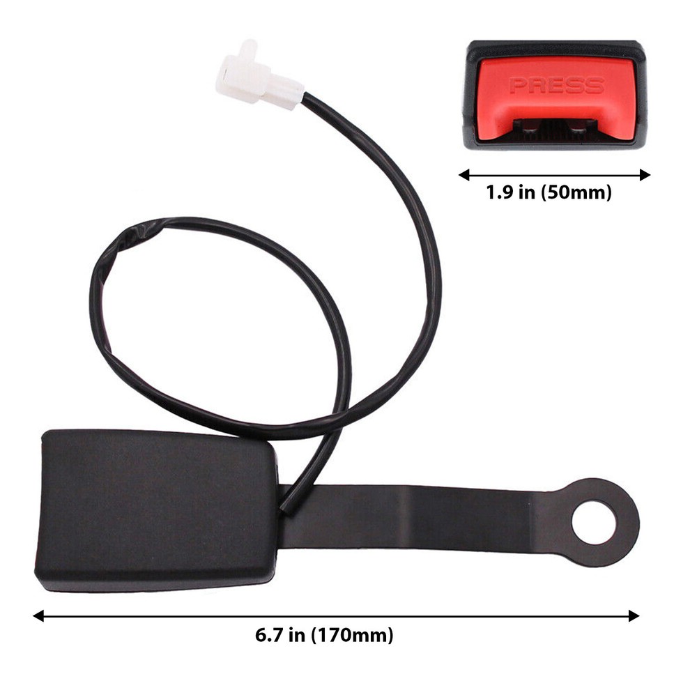 Driver Passenger Front Seat Belt Buckle Socket Plug Connector w/Warning Cable US