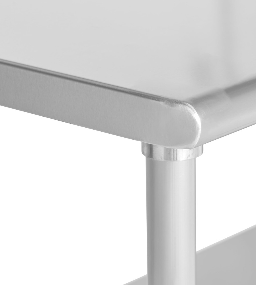 Kratos Stainless Steel Kitchen Prep Table 72"x30" with Undershelf, NSF Worktable