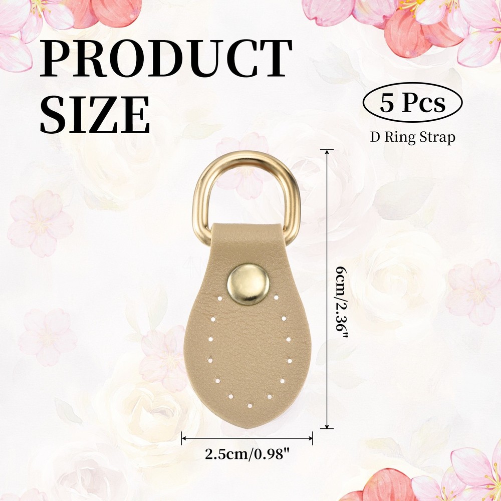 5pcs bag hooks, light brown, creation accessories