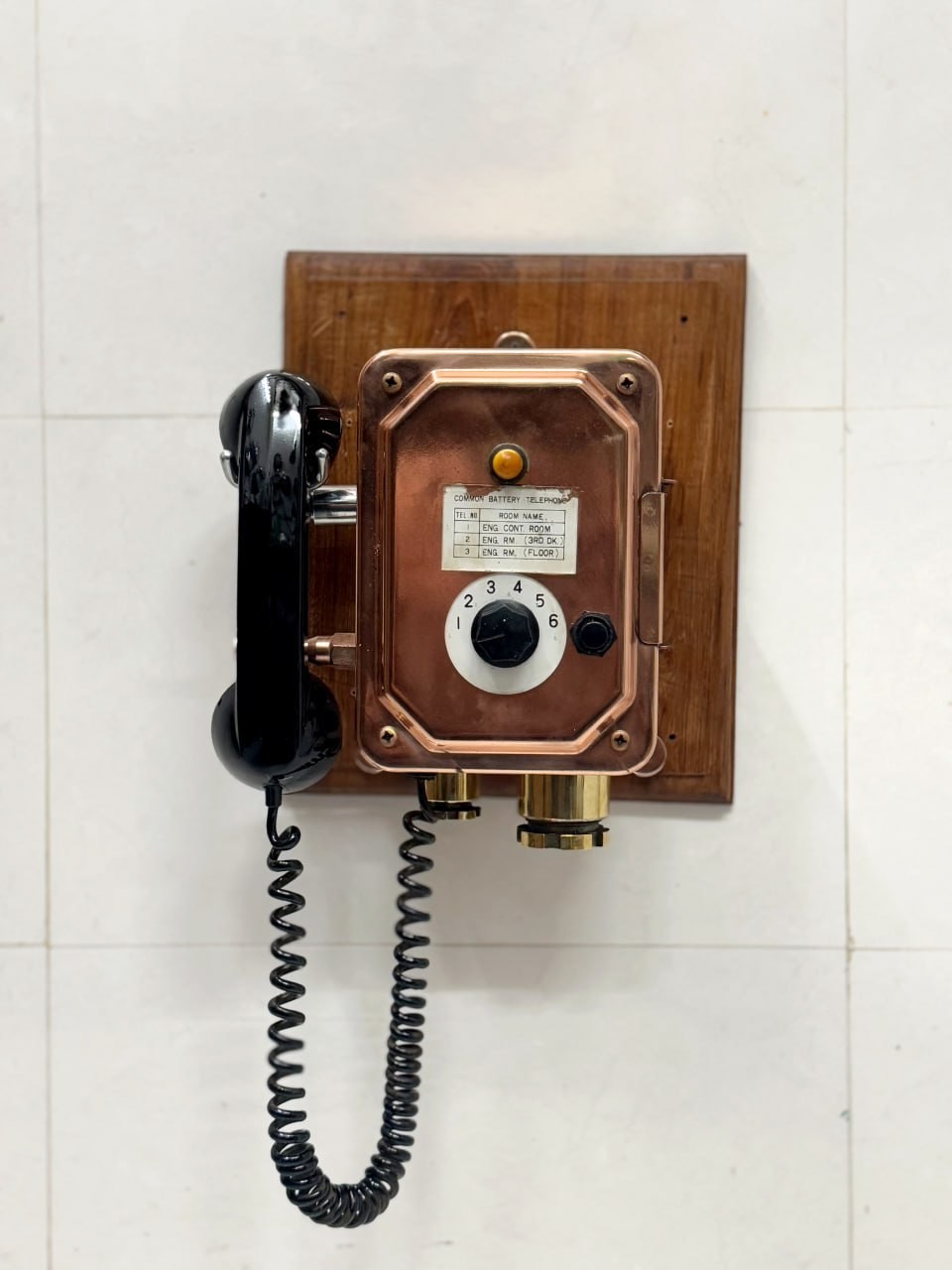 Authentic Vintage Aluminum Ship Salvage Telephone – Wall Mount | Tokyo Japan