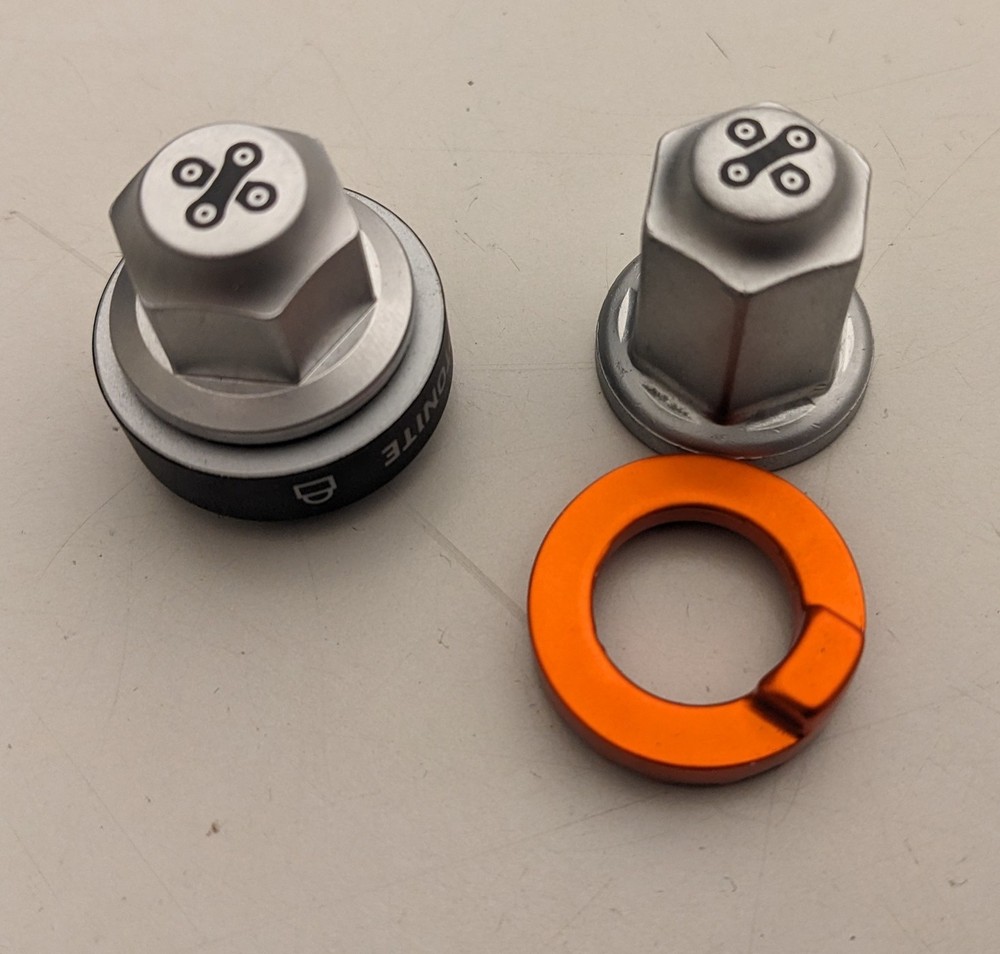 Kryptonite Security WheelNutz - for M10 / 9.82mm Solid Axles - Gravity Activated