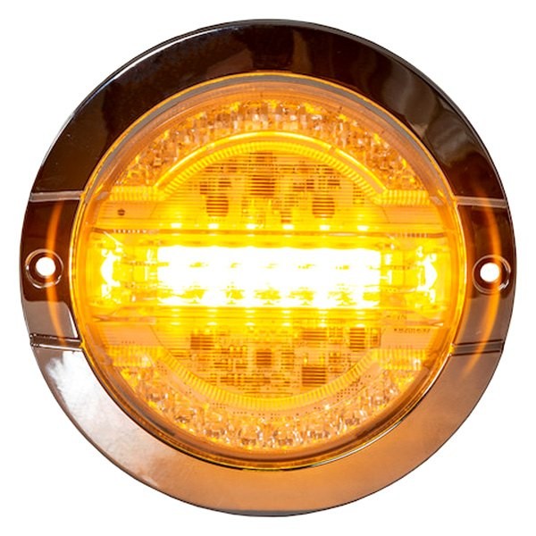 4" Round Grommet Mount LED Combination Tail Light w Backup & Strobe Light