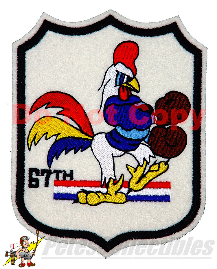 67th. Fighter Squdron Replica 5 Inch Felt Patch, NEW UN-USED