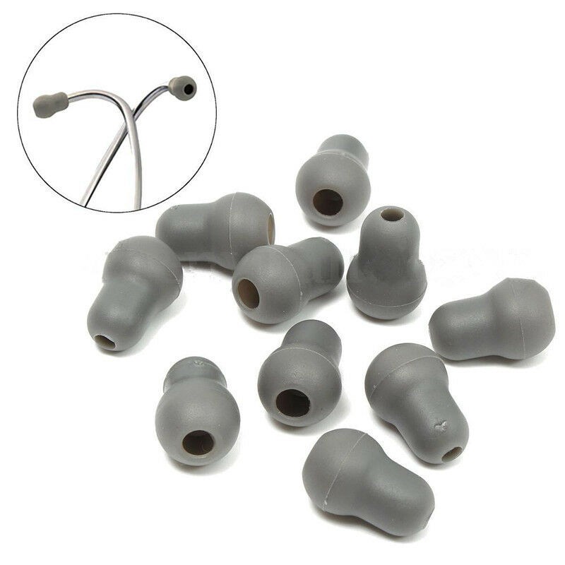 10Pcs Silicone Gray Soft Eartips Earplug Earpieces For Littmann Stethoscope zz