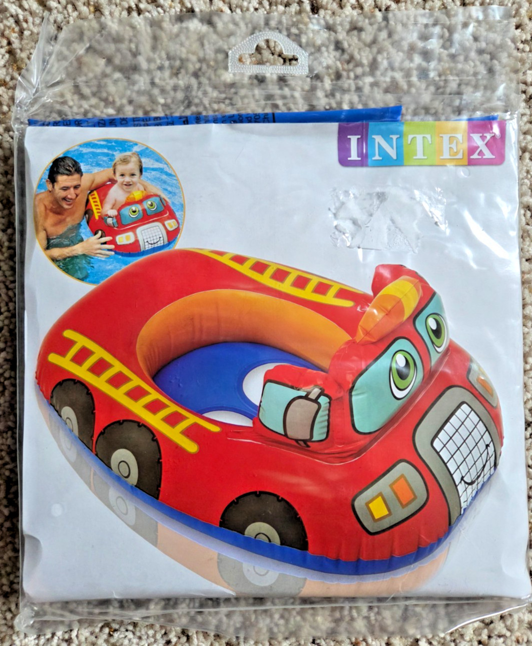 NEW! Intex Fire Truck Boat Float Pool Cruiser Kids Ride-On Inflatable FREE SHIP!