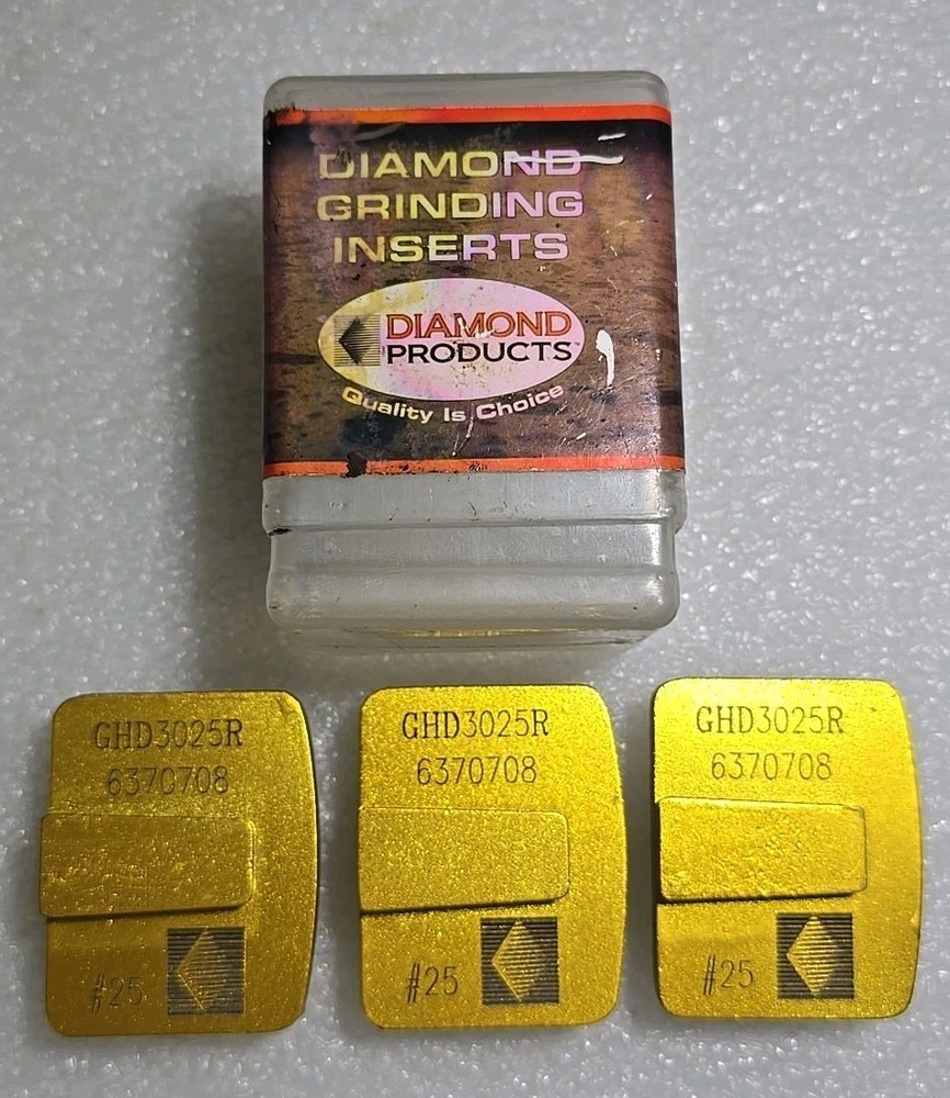 GHD3025 Diamond Products Core-lock Grinding Inserts 25 Grit Double Segment